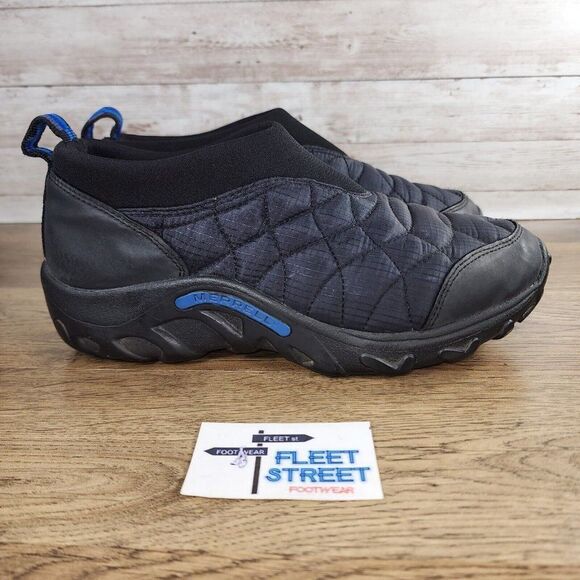 Merrell Unisex Kids Alpine Moc Slip On Insulated Winter Black Blue Quilted 4.5 - Picture 1 of 8